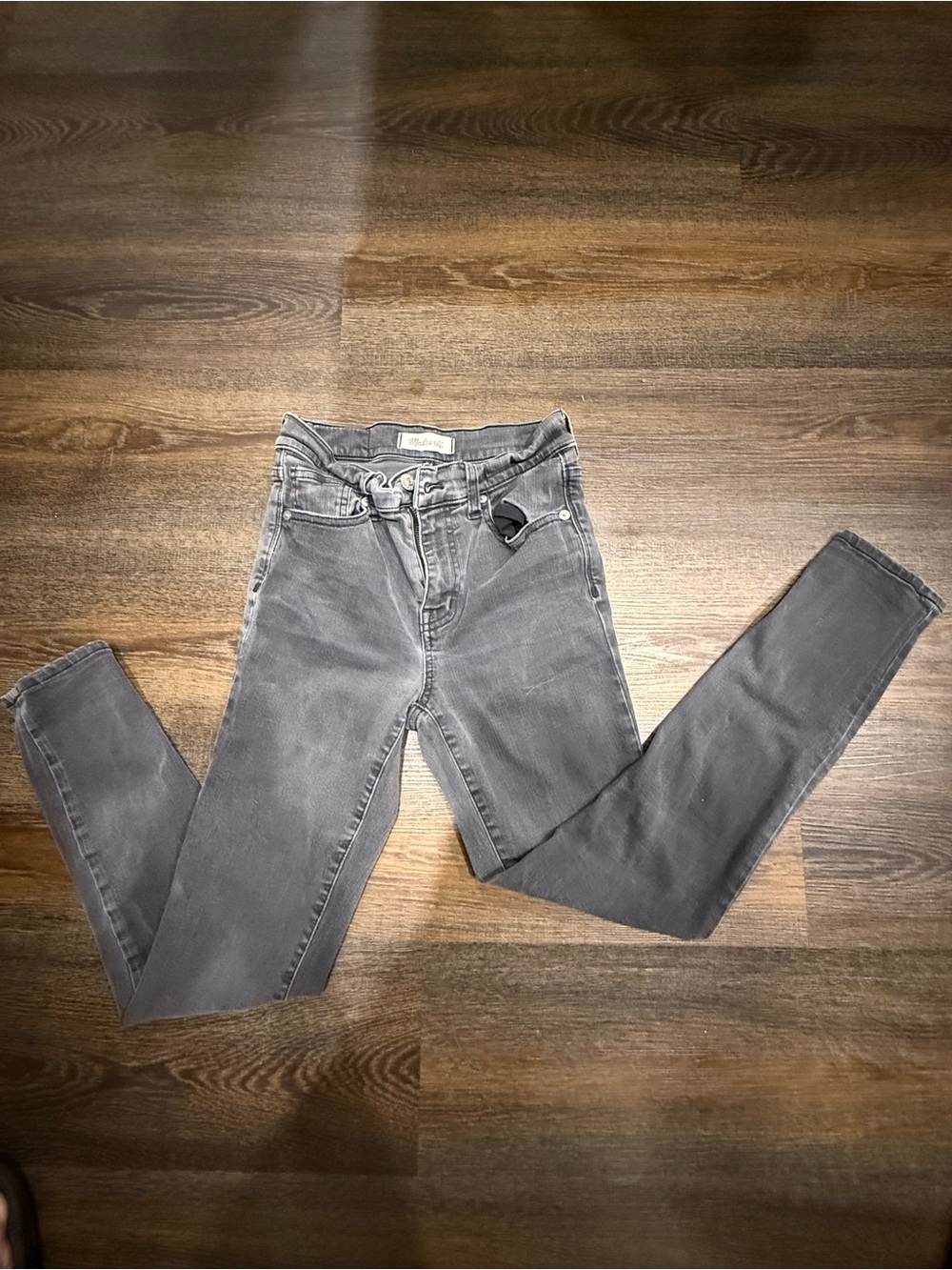 Madewell Gray Skinny Jeans - Faded Charcoal Wash